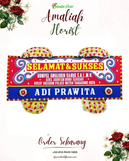Papan Bunga Ucapan Selamat Tanjungan